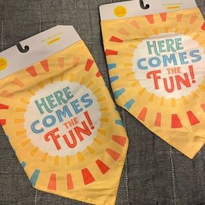 2 reversible pet bandanas here comes the fun tie dye new one size dog scarf